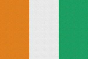 illustratie van de nationale vlag van cote d ivoire foto