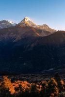 uitzicht op de natuur van Himalaya-gebergte op Poon Hill View Point, Nepal.