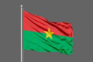 wapperende vlag van burkina faso foto