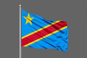 democratische republiek congo wapperende vlag foto