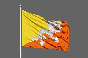 wapperende vlag van bhutan foto