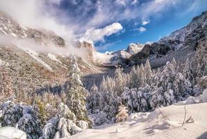 Yosemite nationaal park in de winter foto