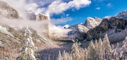 Yosemite nationaal park in de winter foto