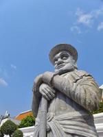 stenen standbeeld in wat phra chetuphonwat pho van thailand. foto