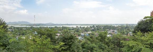 panorama van het kleine dorp. foto