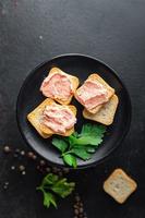lodde kaviaar smorrebrod sandwich voedsel achtergrond foto