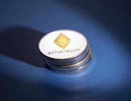 ethereum crypto valuta munt foto