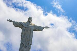 cristo redentor op de corcovado-berg rio de janeiro brazilië. foto