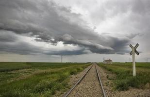 prairie onweerswolken canada foto