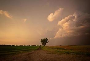 prairie storm wolken zonsondergang foto