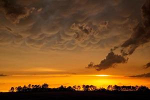 prairie storm wolken zonsondergang foto