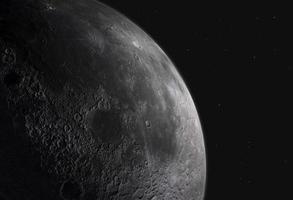 maan in de ruimte foto