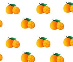 een illustratiepatroon van oranje fruit foto