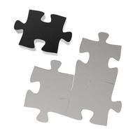 3D-puzzels partnerschap als concept foto