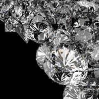 diamanten 3d in compositie als concept foto