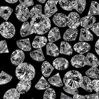 diamanten 3d compositie op zwarte achtergrond foto