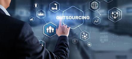 outsourcing business human resources internet financiering technologie concept foto