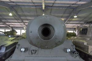 geweerloop close-up, groot kaliber vat van de tank. foto