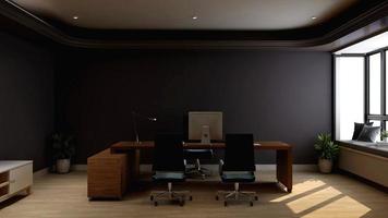 3d render office manager minimalistische kamer foto