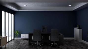 3d render office manager minimalistische kamer foto