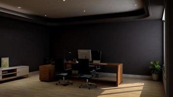 3d render office manager minimalistische kamer foto