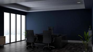 3d render office manager minimalistische kamer foto