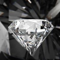 diamanten geïsoleerd op donker 3D-model foto
