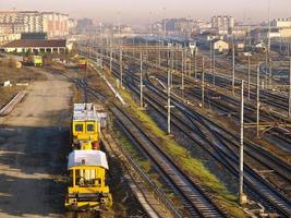 spoorrails voor trein foto