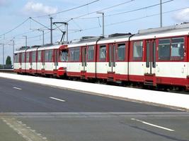 rode en witte trein foto