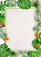 frame van tropische bladeren aquarel foto