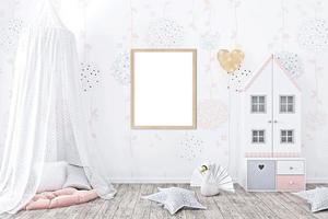 frame mockup hout kinderen foto