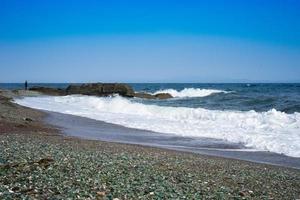 vladivostok, primorsky krai - 11 mei 2019-natuurlijke achtergrond van zeeglas. foto