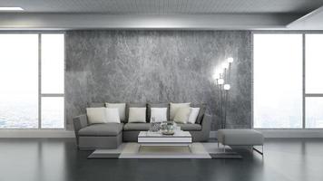 3d render executive lounge muur mockup ontwerp foto