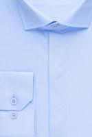 overhemd, gedetailleerde close-up kraag en manchet, bovenaanzicht foto