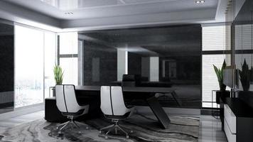 3d render kantoor interieurontwerp - executive vergaderruimte foto