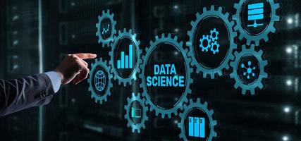 data science-analyse. internet en technologie concept concept foto