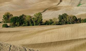 abstracte weergave van gele en bruine heuvels van Toscane, herfst foto