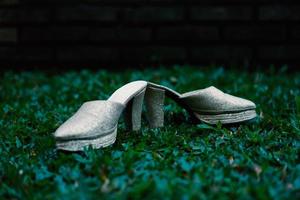 elegante witte trouwschoenen foto