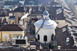 stad turijn torino skyline panorama birdeye van bovenaf gezien foto