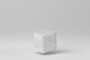 gezellige zachte stoelen op witte achtergrond. minimaal begrip. 3D render. foto