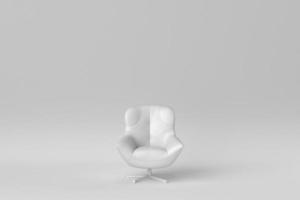 luxe fauteuil op witte achtergrond. minimaal begrip. 3D render. foto