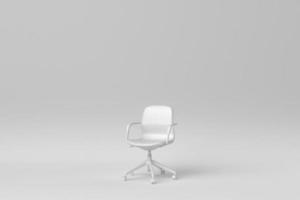 witte moderne stoel op een witte achtergrond. minimaal begrip. 3D render. foto