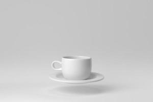 koffiekopje op witte achtergrond. ontwerpsjabloon, mock-up. 3D render. foto