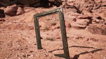 heel oud houten frame in Grand Canyon foto