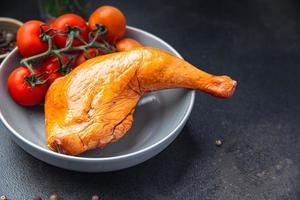 kippenpoot vlees gerookt gevogelte maaltijd eten snack foto