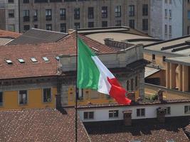 italiaanse vlag van italië foto