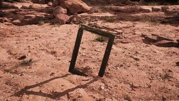 heel oud houten frame in Grand Canyon foto