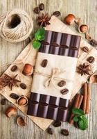 chocolade en noten foto