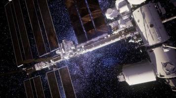 internationaal ruimtestation in de ruimte foto