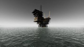 olie- en gas offshore bronplatform foto